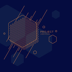 Poster - Abstract background with dynamic shapes. Vector template