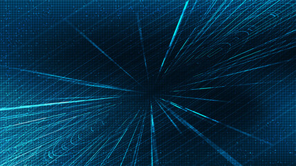 Poster - Cyber Light on Speed Technology background,warp and expanding movement concept,vector Illustration.