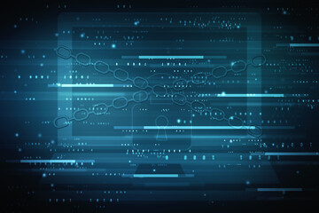 Poster - 
2d illustration technology background