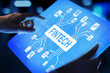 © WrightStudio - Fintech Financial technology Cryptocurrency investment and digital money. Business concept on virtual screen.