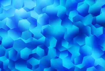 Light BLUE vector abstract polygonal template.