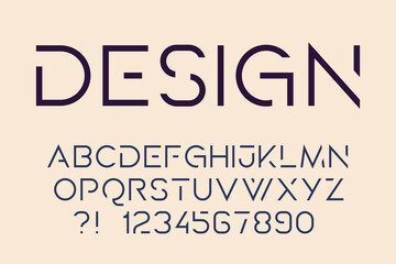 Poster - Geometric technology font Modern sport design