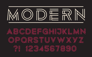 Poster - Geometric technology font Modern futuristic design