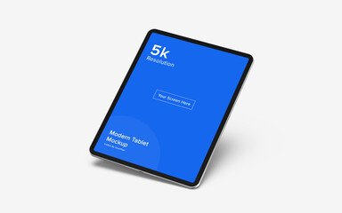 Wall Mural - tablet mockup | fully editable file, replaceable screen, separated shadow and background
