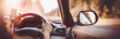 © candy1812 - Driver driving a car on asphalt road in summer day