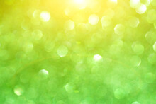 Abstract Green Bokeh Background From Glitter