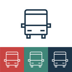 Poster - Linear vector icon with public transport