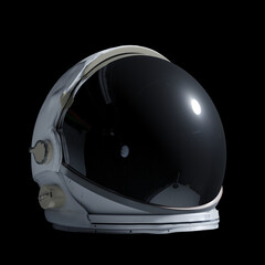 Wall Mural - astronaut helmet isolated on black background