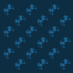 Wall Mural - Gamepad video game controller pattern