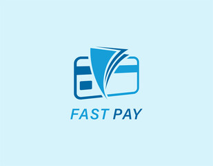 Aufkleber - fast pay logo design illustration.