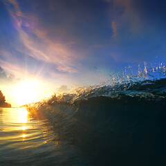 Wall Mural - sunset over the sea