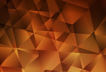  Dark Orange vector polygonal template.
