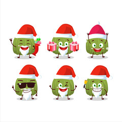 Canvas Print - Santa Claus emoticons with green pumpkin cartoon character