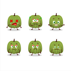 Sticker - Green pumpkin cartoon character with nope expression