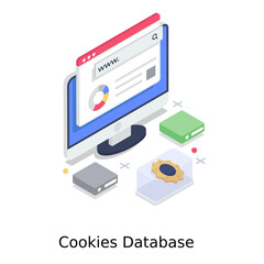Canvas Print - 
Cookies database illustration design in editable quality 
