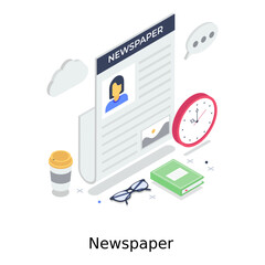 
Newspaper concept design, new on paper vector style 
