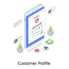 Canvas Print - 
Customer profile vector design, user profile 
