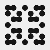 Fototapeta Pokój dzieciecy - Abstract Cross Pattern Dots Logo generative computational art illustration