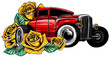 vintage car, hot rod garage, hotrods car,old school car,