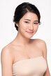 © kitthanes  - Beautiful young asian woman with clean fresh skin on white background, Face care, Facial treatment, Cosmetology, beauty and spa, Asian women portrait