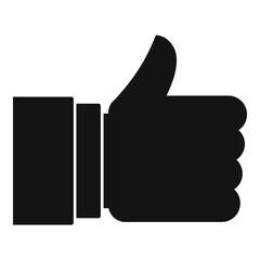 Poster - thumb up reputation icon. simple illustration of thumb up reputation vector icon for web design isol