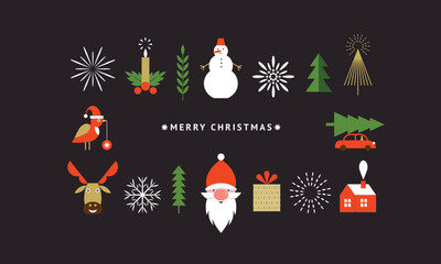 christmas banner design . christmas greeting card, poster. happy new year. merry christmas. seasons 