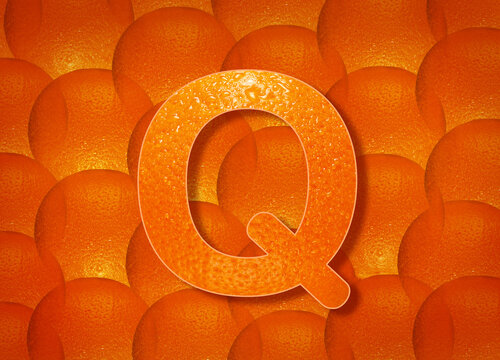orange background with alphabetic letters a to z and numbers 1 to 0