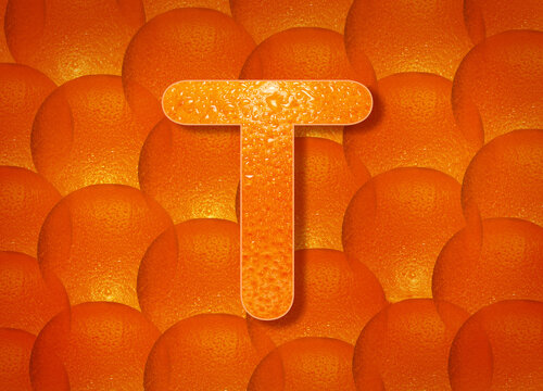 orange background with alphabetic letters a to z and numbers 1 to 0