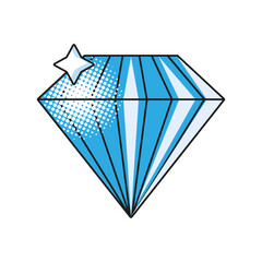 Wall Mural - pop art diamond detailed style icon vector design