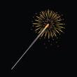 © krissikunterbunt - colorful party sparkler isolated on black vector illustration EPS10