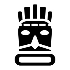 Canvas Print - 
A glyph vector design of traditional crown mask icon
