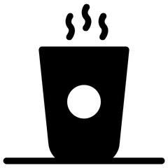 Canvas Print - 
Sizzling coffee vector, editable icon in solid style 
