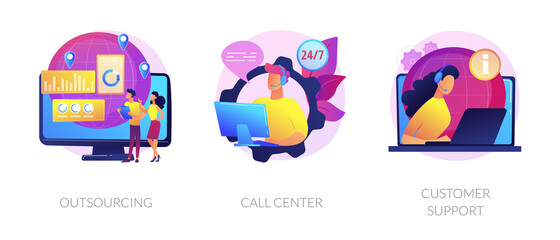 Poster - company services and organizational management. corporate helpline, client assistance. outsourcing, 