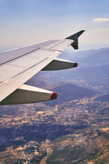 Poster - Vertical aerial shot from an airplane