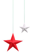 Wall Mural - A decorated paper stars haning with string