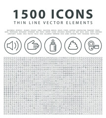 Poster - Set of High Quality Universal Icons with Shadows on Colorful Buttons on Black Background . Isolated Vector Elements
