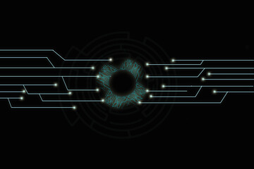 Fototapete - Light technology background abstract graphics and circuit board website