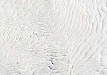 White Background With Curves And Waves Of Water From The Travertines Of Pamukkale Formed From Calcium Carbonate