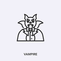 Poster - vampire icon vector sign symbol