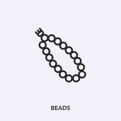 Poster - beads icon vector sign symbol