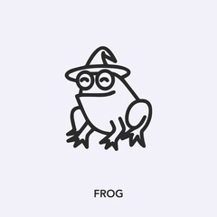Poster - frog icon vector sign symbol