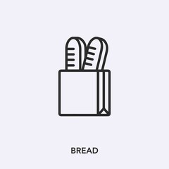 Poster - bread icon vector sign symbol