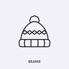 Poster - beanie icon vector sign symbol