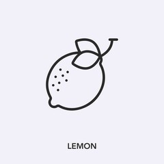 Poster - lemon icon vector. Linear style sign for mobile concept and web design. lemon symbol illustration. Pixel vector graphics - Vector.