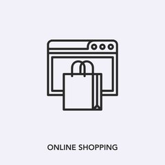 Poster - online shopping icon vector sign symbol