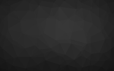  Dark Black vector polygonal pattern. A sample with polygonal shapes. Triangular pattern for your business design.