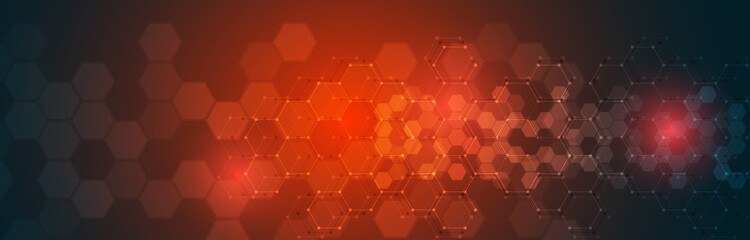 futuristic hexagonal technology background