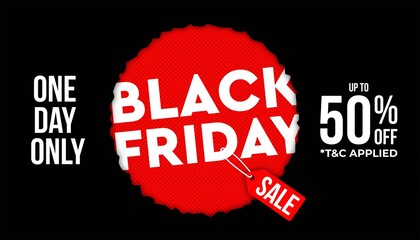 Wall Mural - Black Friday set banner background template.