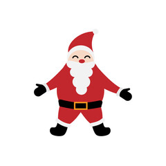 Wall Mural - Santa claus on white background. Vector illustration for retro christmas card. ESP 10