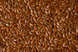 Macro photo of Raw flax seeds texture for Superfood and diet product concept. Food background of flaxseed